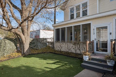 Fully Fenced front yard with no mow artificial grass