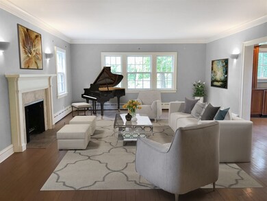 Virtually staged living room