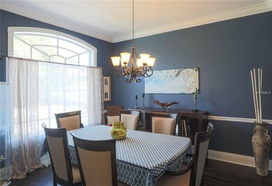 Formal dining room off foyer