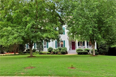 Covered, full country front porch