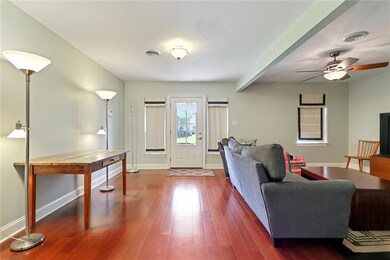 Custom made window treatments and Jatoba Cherry ha