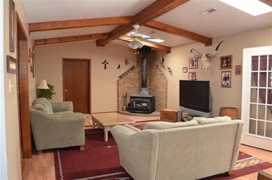 Living room side view/wb stove