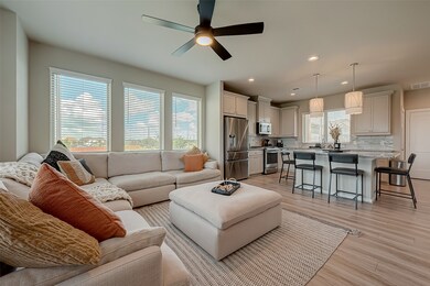 Experience the spacious living room on the second