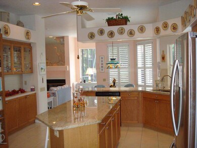 Spacious kitchen with island