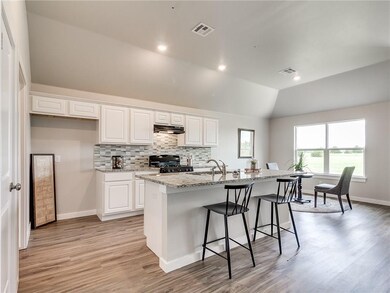 Kitchen - Wood-style floors, new granite, new back