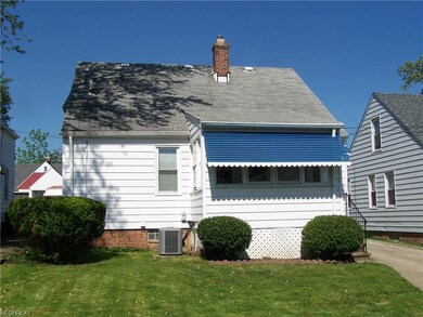 Back view of home and enclosed porch!