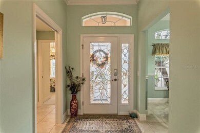 Beautiful Leaded Glass Door and Sidelight Fill the