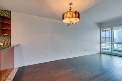 Unfurnished dining area featuring wood finished fl