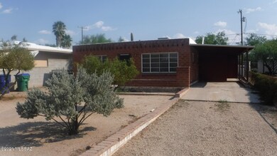 Subject front and carport