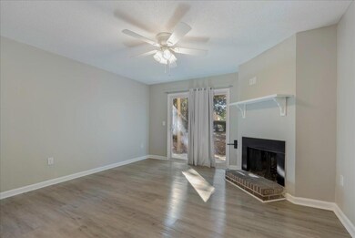 French Doors with Fireplace