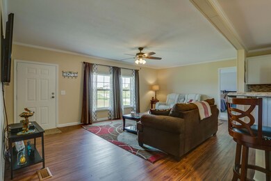View of great room from hallway.