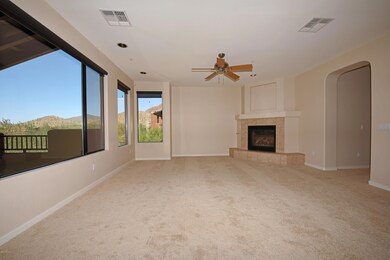 Living room with gas fireplace!