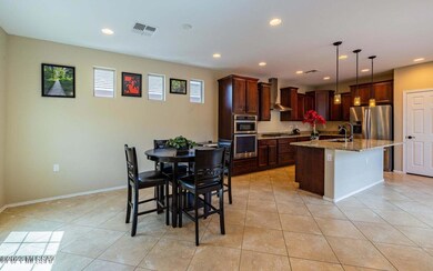 Dining open to kitchen