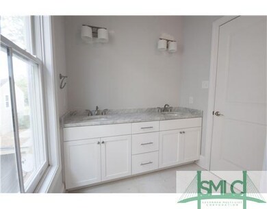 Master Bath/Spa. Double vanity with marble counter