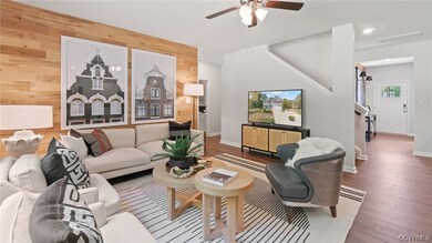 Living room featuring plenty of natural light, dar