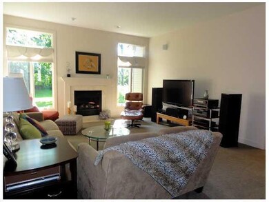 Great Room A gas firplace is the focal point of th