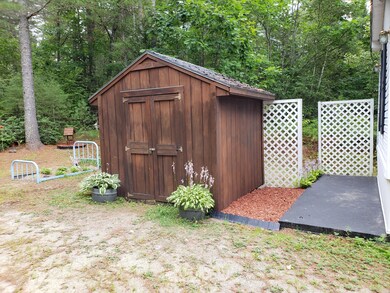 Shed for extra storage.