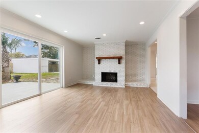 Family room overlooking patio and yard