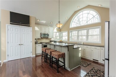 Another photo  of the kitchen offers a view of gle