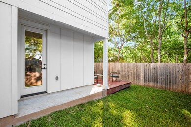 View of fenced backyard