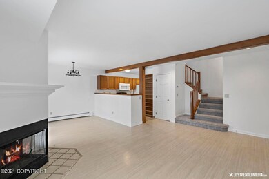 Living area to Kitchen