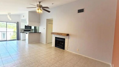 Unfurnished living room with light tile patterned