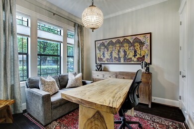 Large study at the front of the home overlooks the