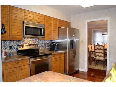 Kitchen. Stainless steel appliances are in the upd