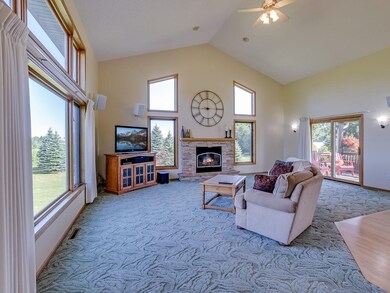 Light filled Two Story Living Room