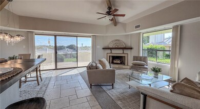 Living room with an abundance of natural lighting