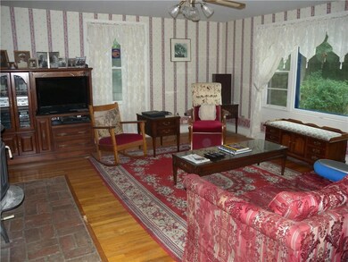 The spacious living room was remodeled in 1990 and