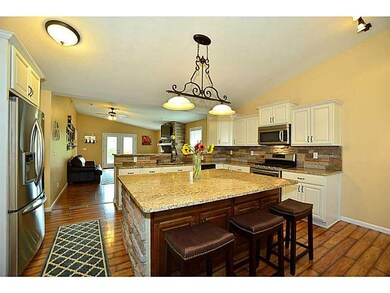 Kitchen. The huge island offers plenty of storage 