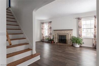 Living room featuring fireplace