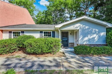 The town home is all on one level and the exterior