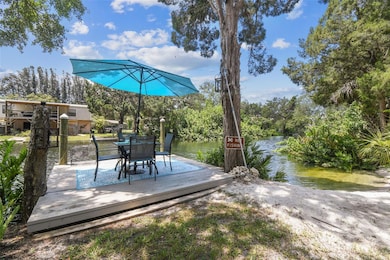 Deck with view of water