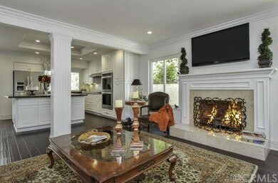 Family room and kitchen designed for family living