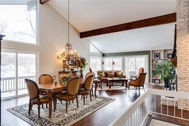 View of the dining and living room.  Notice the be