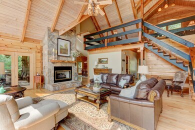 Great room with a loft