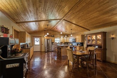 Dining area and kitchen