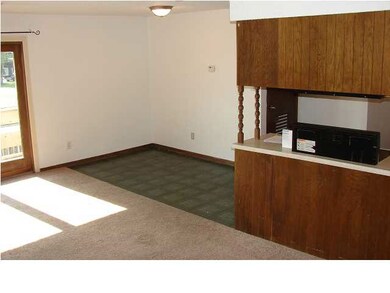 View of dining area from the living room.