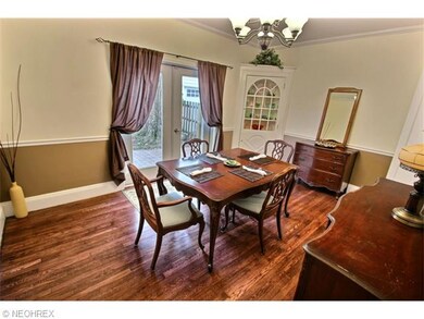 Beautiful formal dining room with corner built-ins