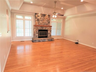 Great room with fireplace