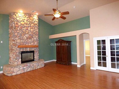 Great Room. The French doors on the right lead int