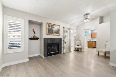 Living room featuring light wood-type flooring, a