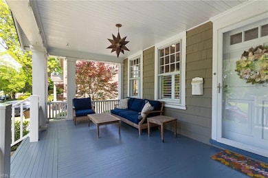 Freshly painted porch
