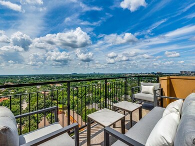 Balcony overlooks Highland Park