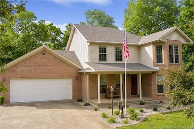 Covered front porch and attached garage