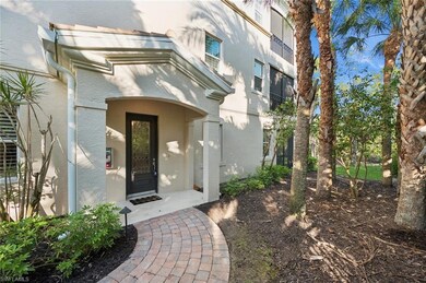Property entrance with stucco siding