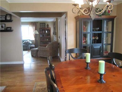 Dining Room View from dining room to front hall & 