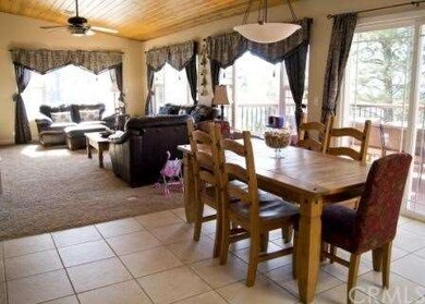 Open floor plan.  Dining area looking toward famil